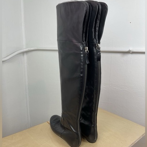Vera Wang Leather Knee-High Boots - Picture 8 of 10